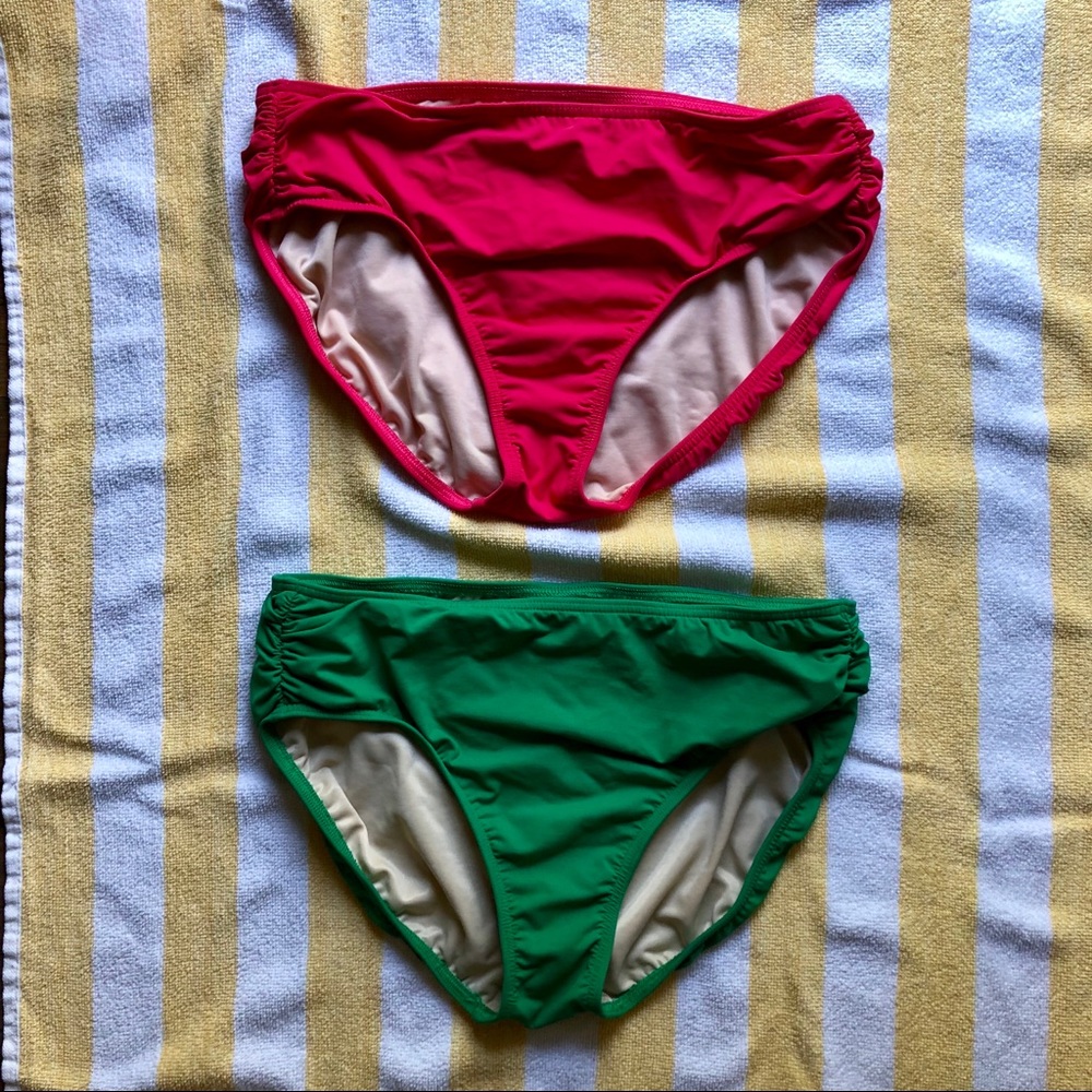2 Lands’ End bikini bottoms